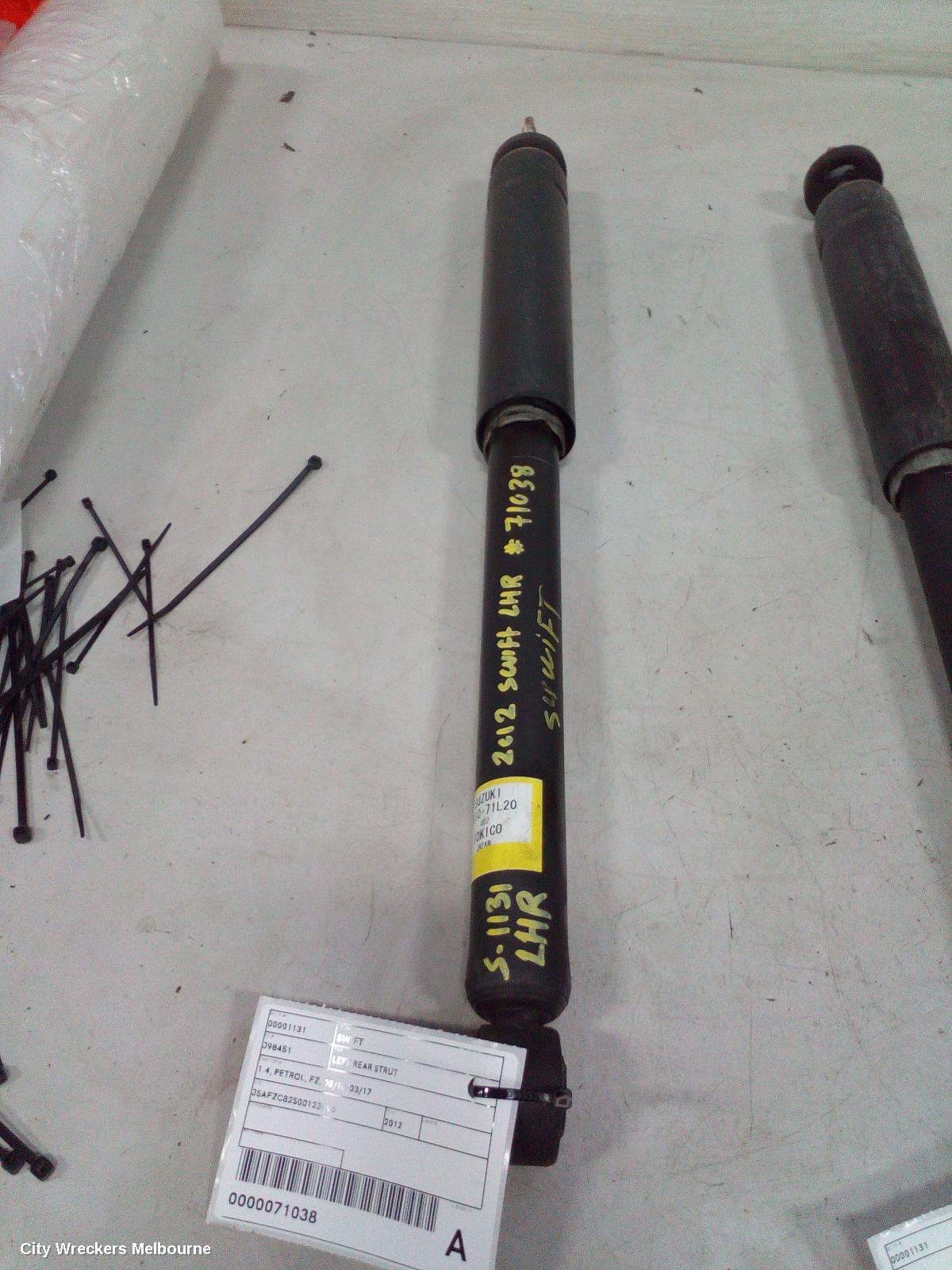 SUZUKI SWIFT LEFT REAR STRUT, 1.4, PETROL, FZ, 08/2010 - 03/2017 - Image 2