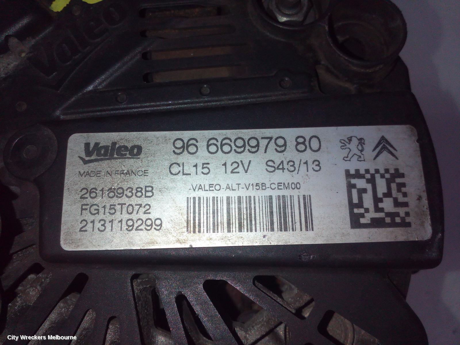 PEUGEOT 508 ALTERNATOR, PETROL, 1.6, VIN VF38*5FV, 150AMP, VALEO FG15T072, 07/2011 - 02/2015 - Image 2