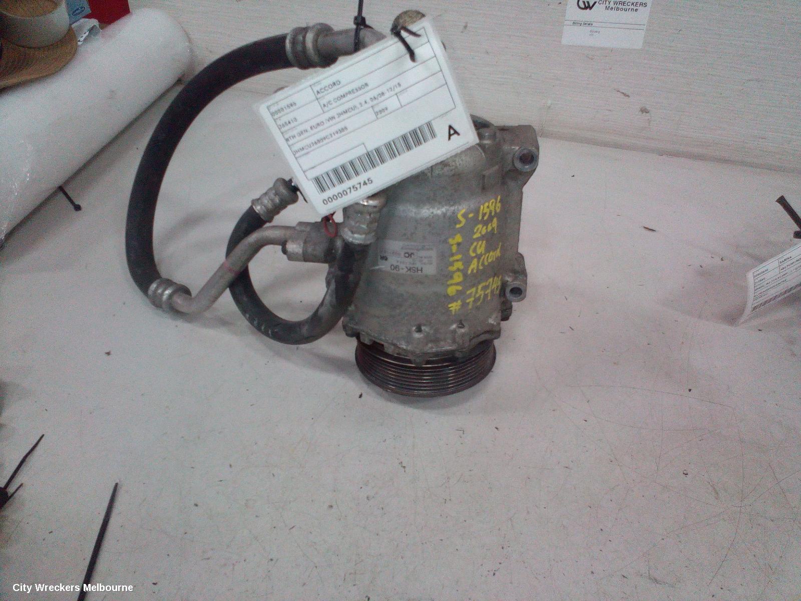 HONDA ACCORD A/C COMPRESSOR, 8TH GEN, EURO (VIN JHMCU), 2.4, 06/2008 - 12/2015 - Image 2