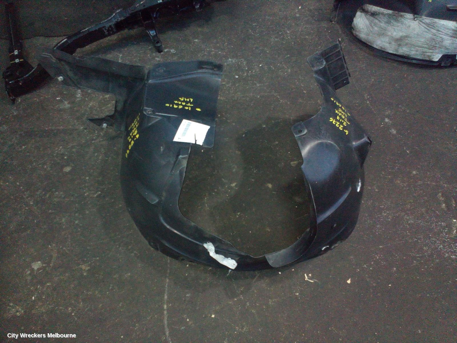 HOLDEN TRAX LEFT GUARD LINER, FRONT, TJ SERIES, 10/2016 - 12/2020 - Image 1