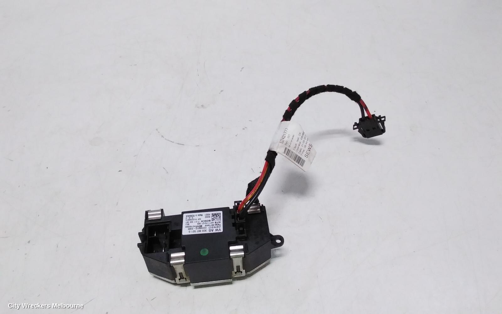 AUDI Q7 FAN SPEED RESISTOR, 4L, P/N 3C0907521F/3C0907521G, 09/2006 - 08/2015 - Image 1