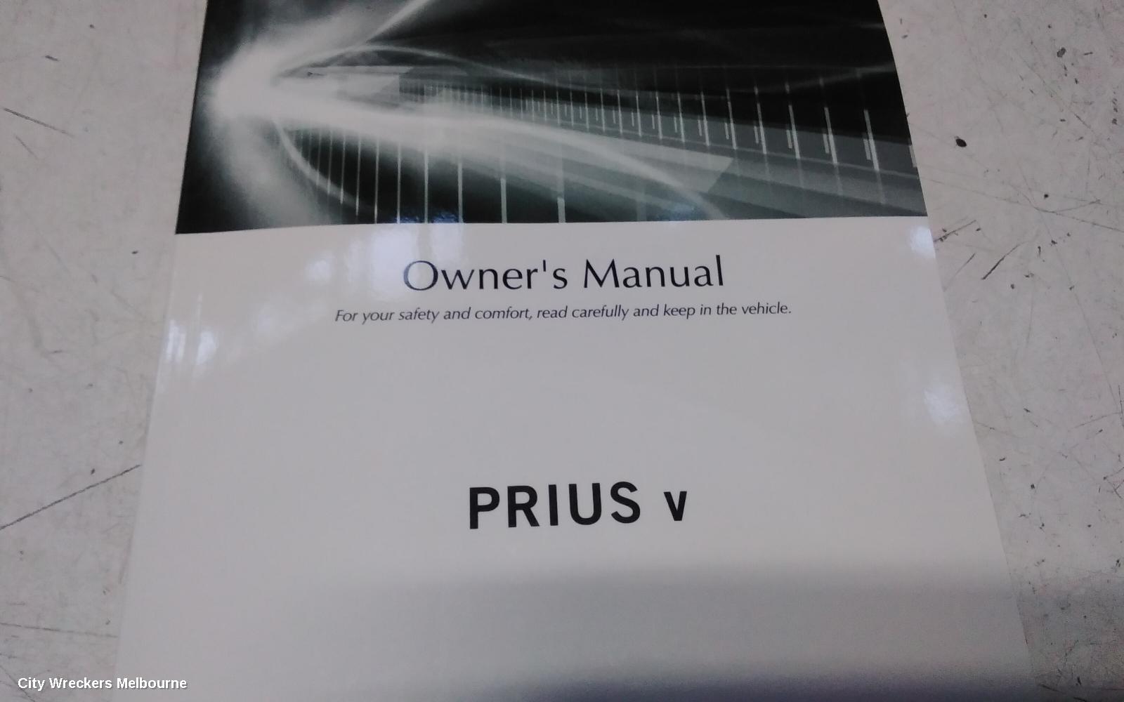 TOYOTA PRIUS OWNERS HANDBOOK, ZVW40R, PRIUS V, 05/2012 - 11/2022 - Image 2