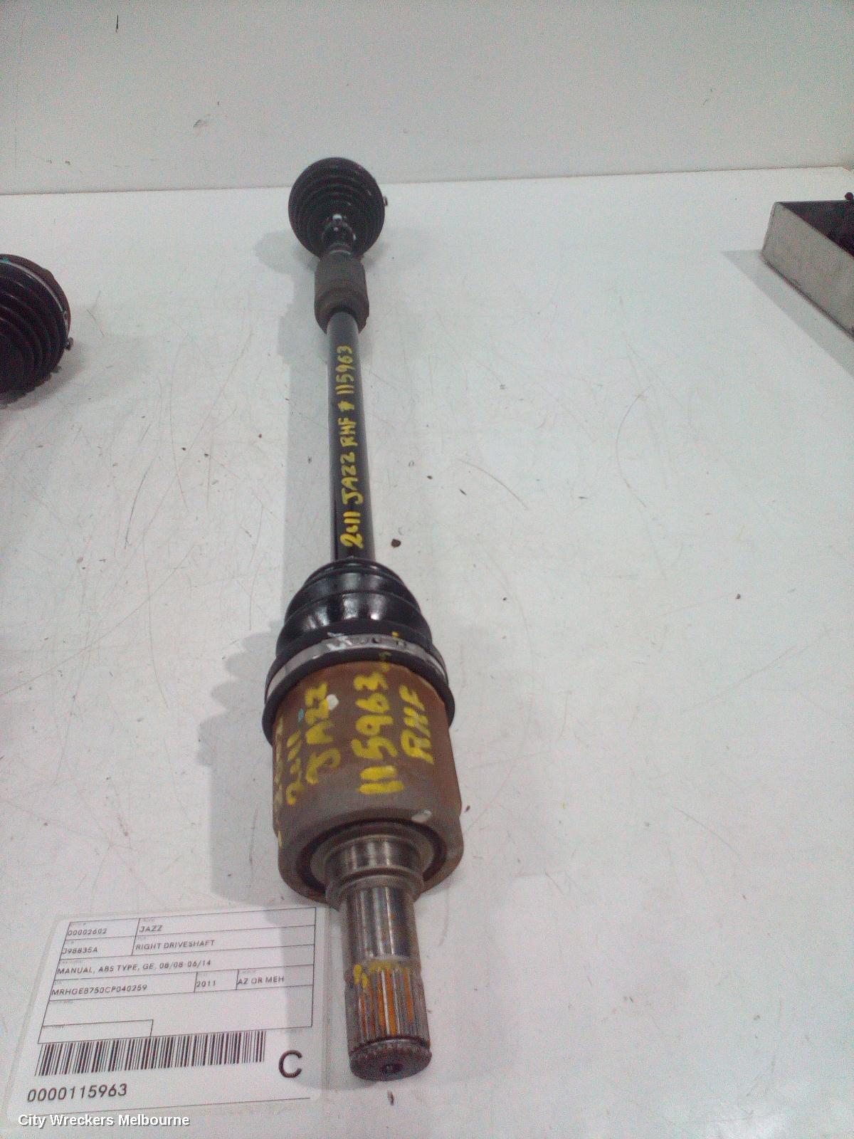 HONDA JAZZ RIGHT DRIVESHAFT, MANUAL, ABS TYPE, GE, 08/2008 - 06/2014 - Image 2