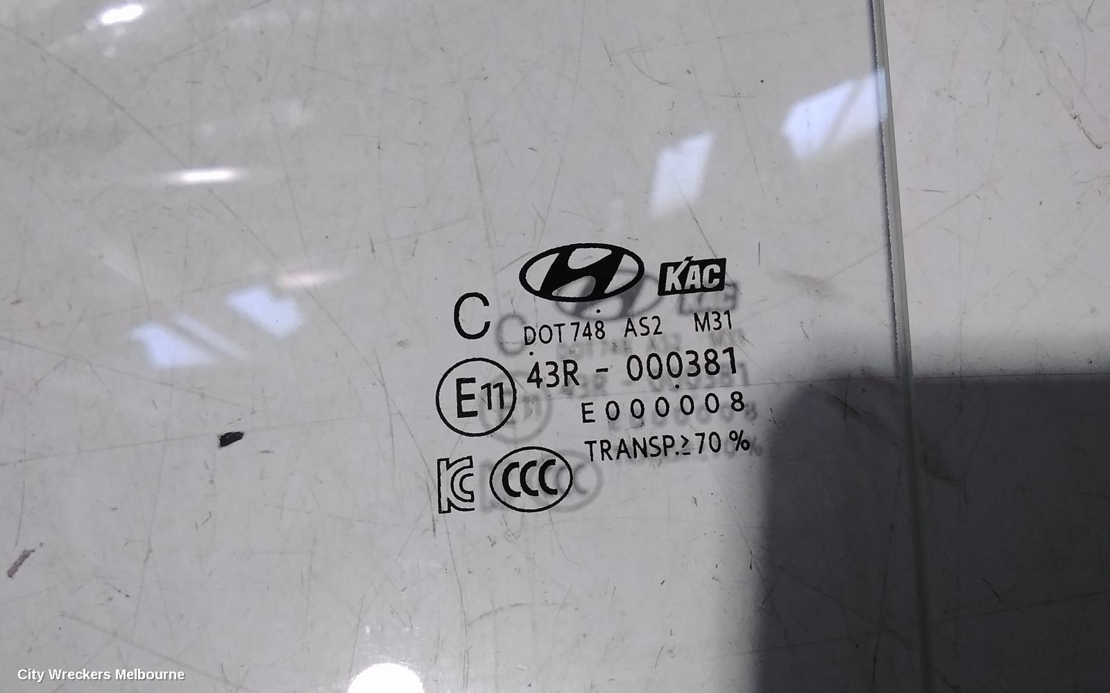 HYUNDAI ELANTRA LEFT REAR DOOR WINDOW, AD, 12/2015 - 12/2020 - Image 3