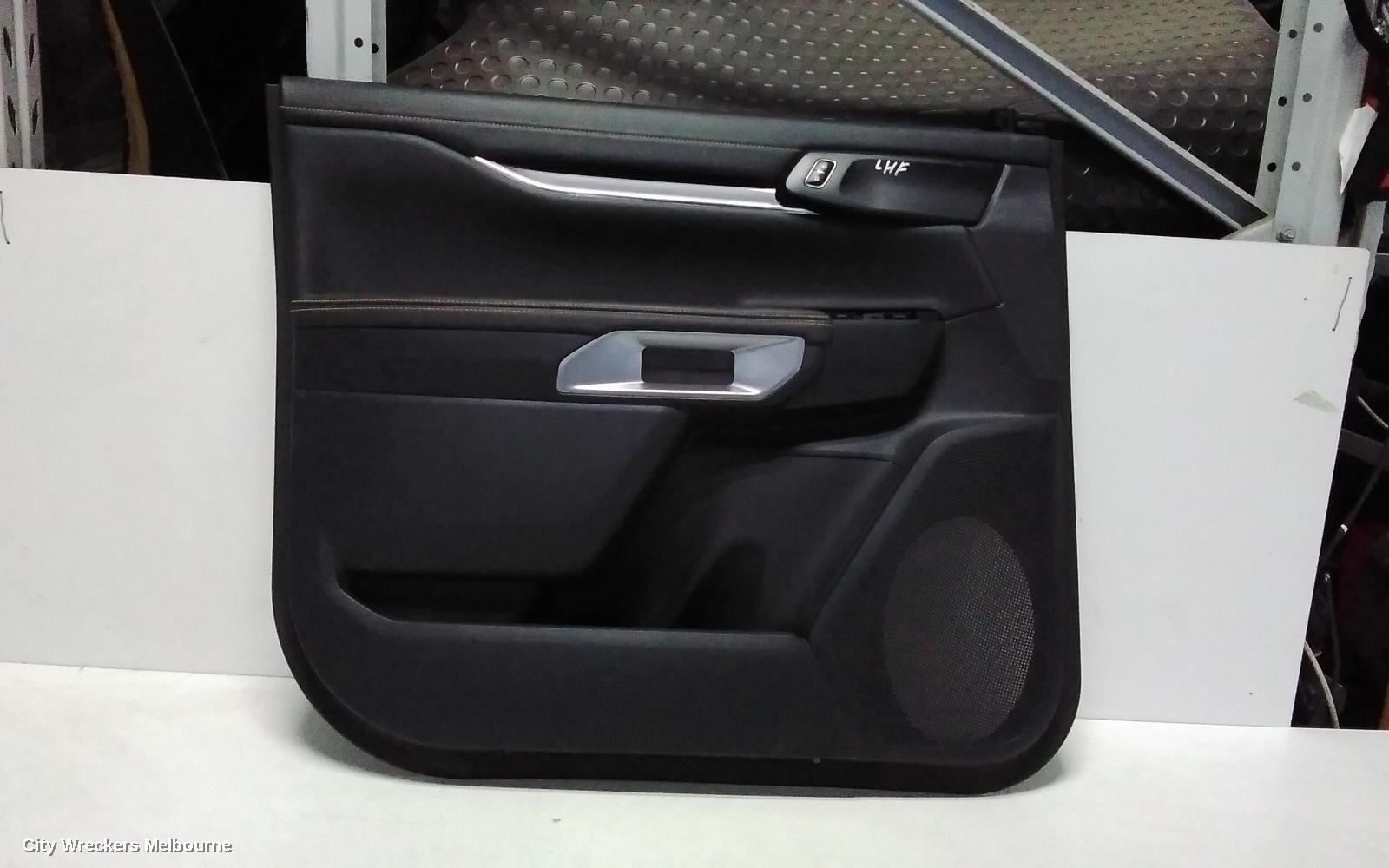 FORD RANGER DOOR TRIM, RA, LH FRONT, LEATHER, BLACK, W/ ORANGE STITCHING, 05/2022 ONWARDS - Image 3