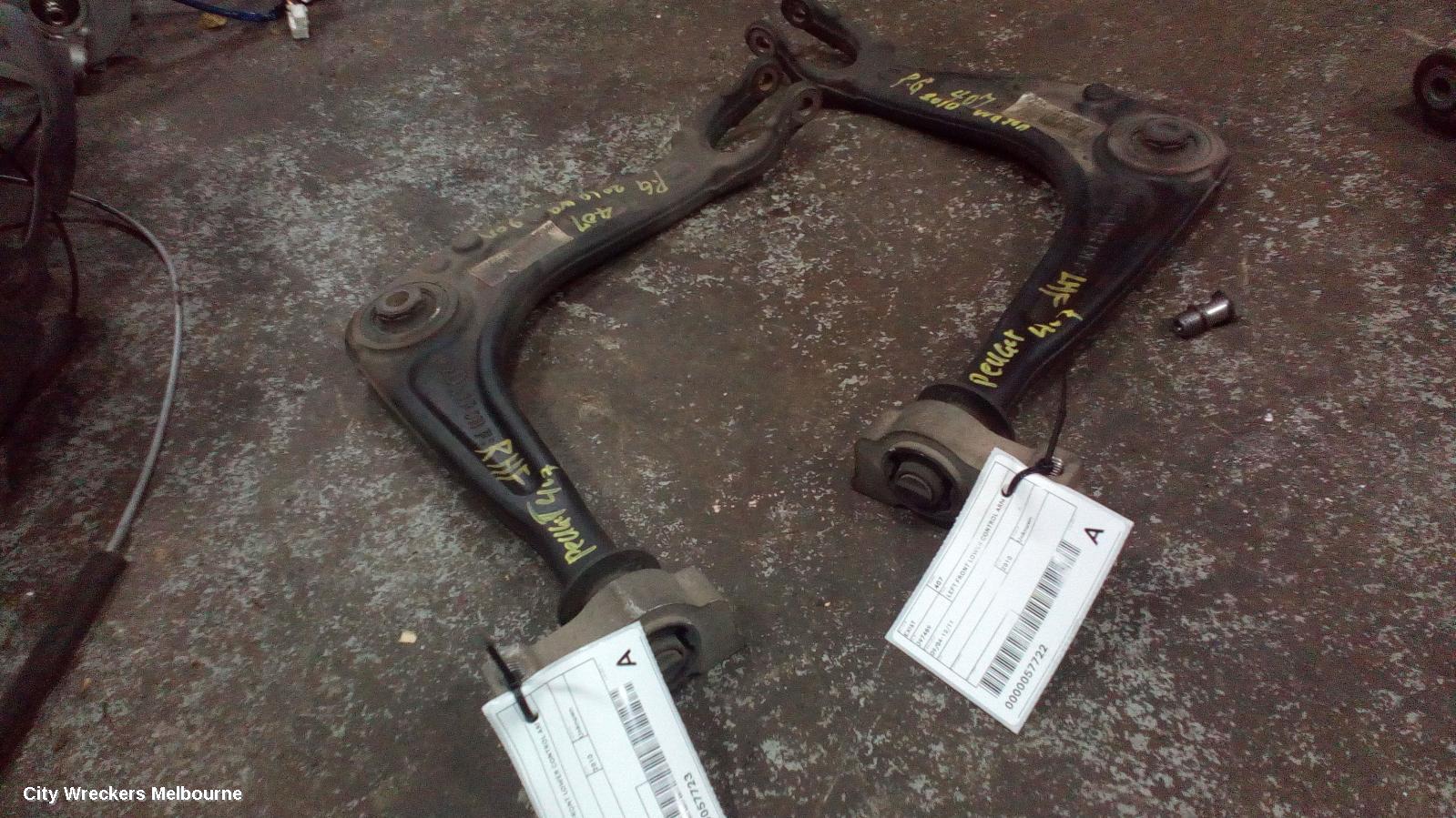PEUGEOT 407 RIGHT FRONT LOWER CONTROL ARM, 09/2004 - 12/2011 - Image 1