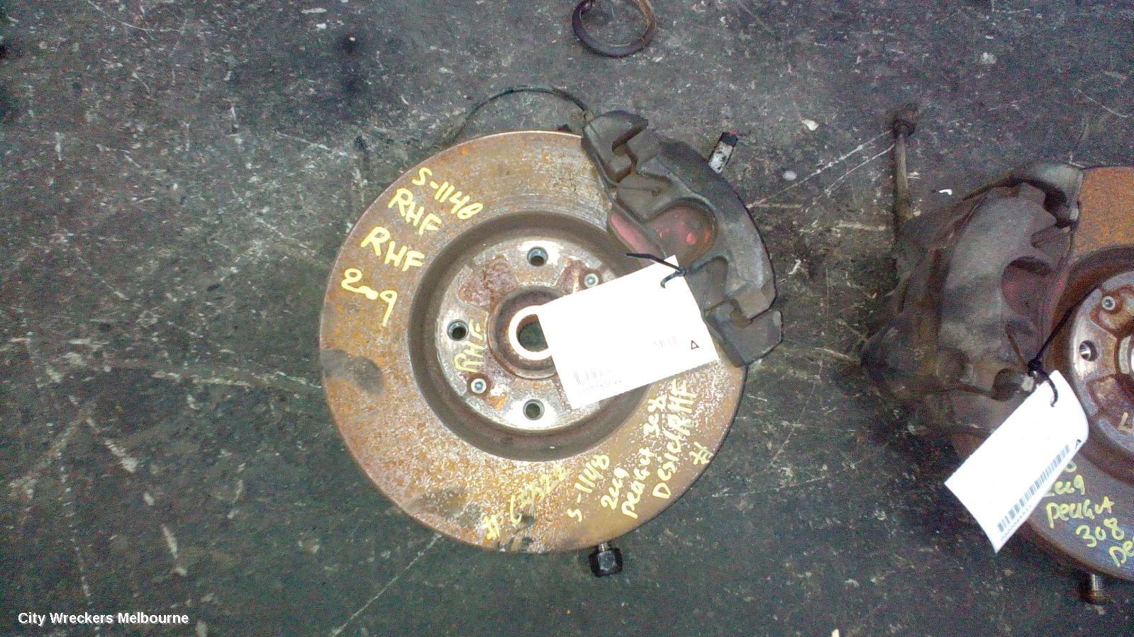 PEUGEOT 308 RIGHT FRONT HUB ASSEMBLY, T7, ABS TYPE, 09/2007 - 12/2013 - Image 1