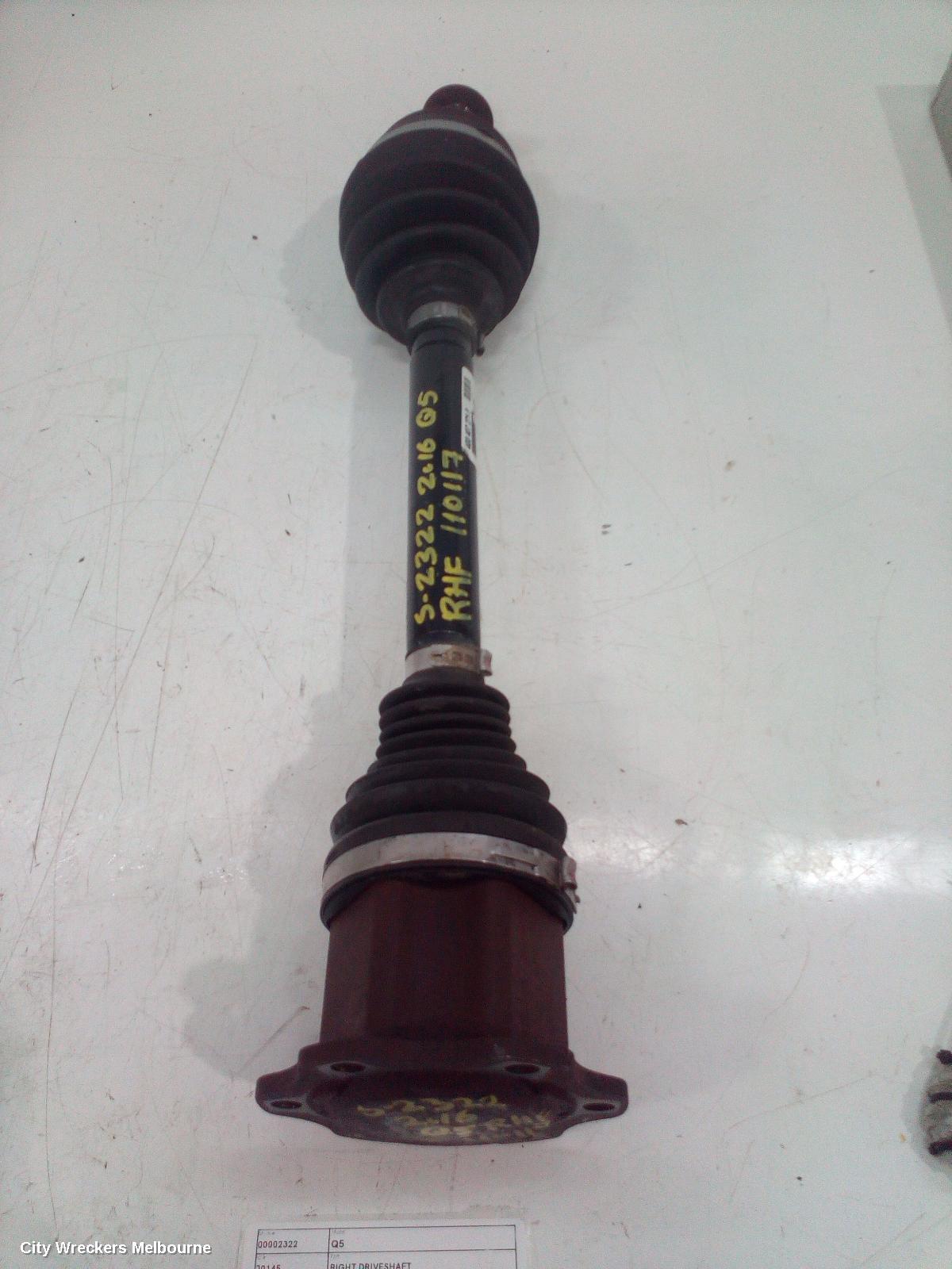 AUDI Q5 RIGHT DRIVESHAFT, FRONT, 2.0, DIESEL, 8R, 11/2012 - 01/2017 - Image 3
