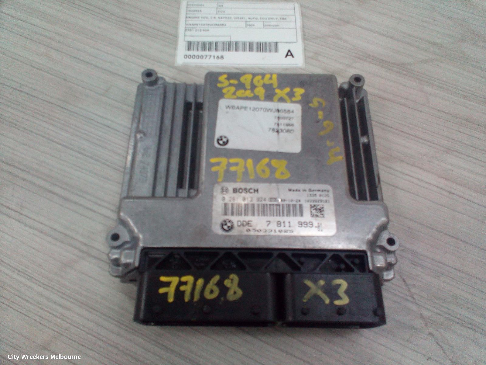 BMW X3 ECU, ENGINE ECU, 2.0, N47D20, DIESEL, AUTO, ECU ONLY, E83, 09/2007 - 11/2010 - Image 1