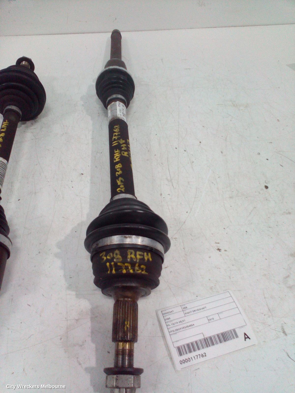 PEUGEOT 308 RIGHT DRIVESHAFT, T9, 10/2014 - 05/2021 - Image 1