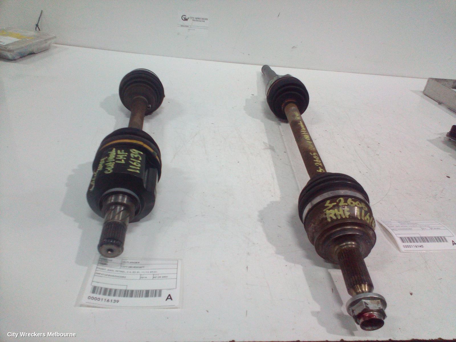 MITSUBISHI OUTLANDER LEFT DRIVESHAFT, FRONT, AWD, PETROL, 2.4, ZJ-ZL, 11/2012 - 07/2021 - Image 3