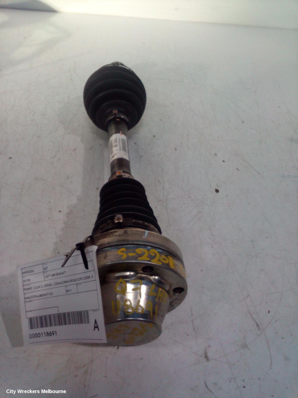 AUDI Q7 LEFT DRIVESHAFT, FRONT, 3.0/4.2, DIESEL, CJGA/CJMA/CRCA/CCFC CODE, 4L, 09/2010 - 08/2015 - Image 2