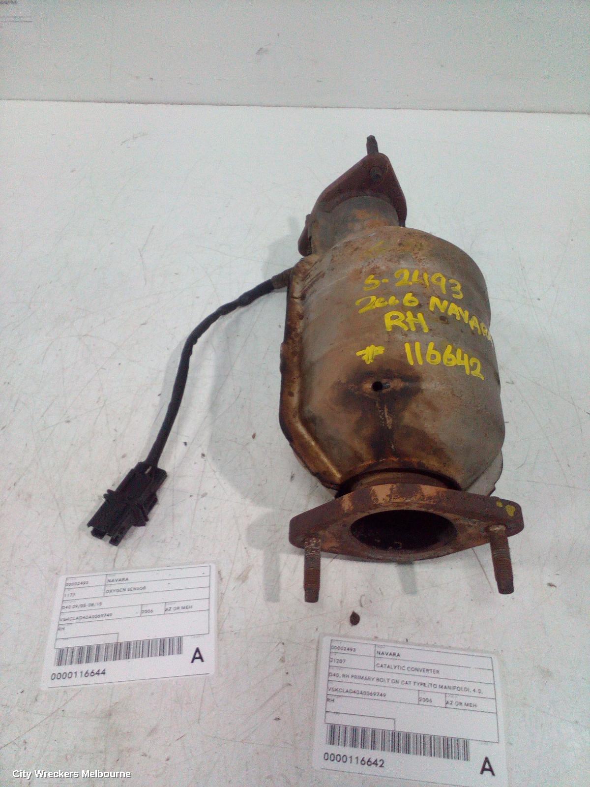 NISSAN NAVARA CATALYTIC CONVERTER, D40, RH PRIMARY BOLT ON CAT TYPE (TO MANIFOLD), 4.0, VQ40, PETROL, 09/2005 - 12/2011 - Image 3