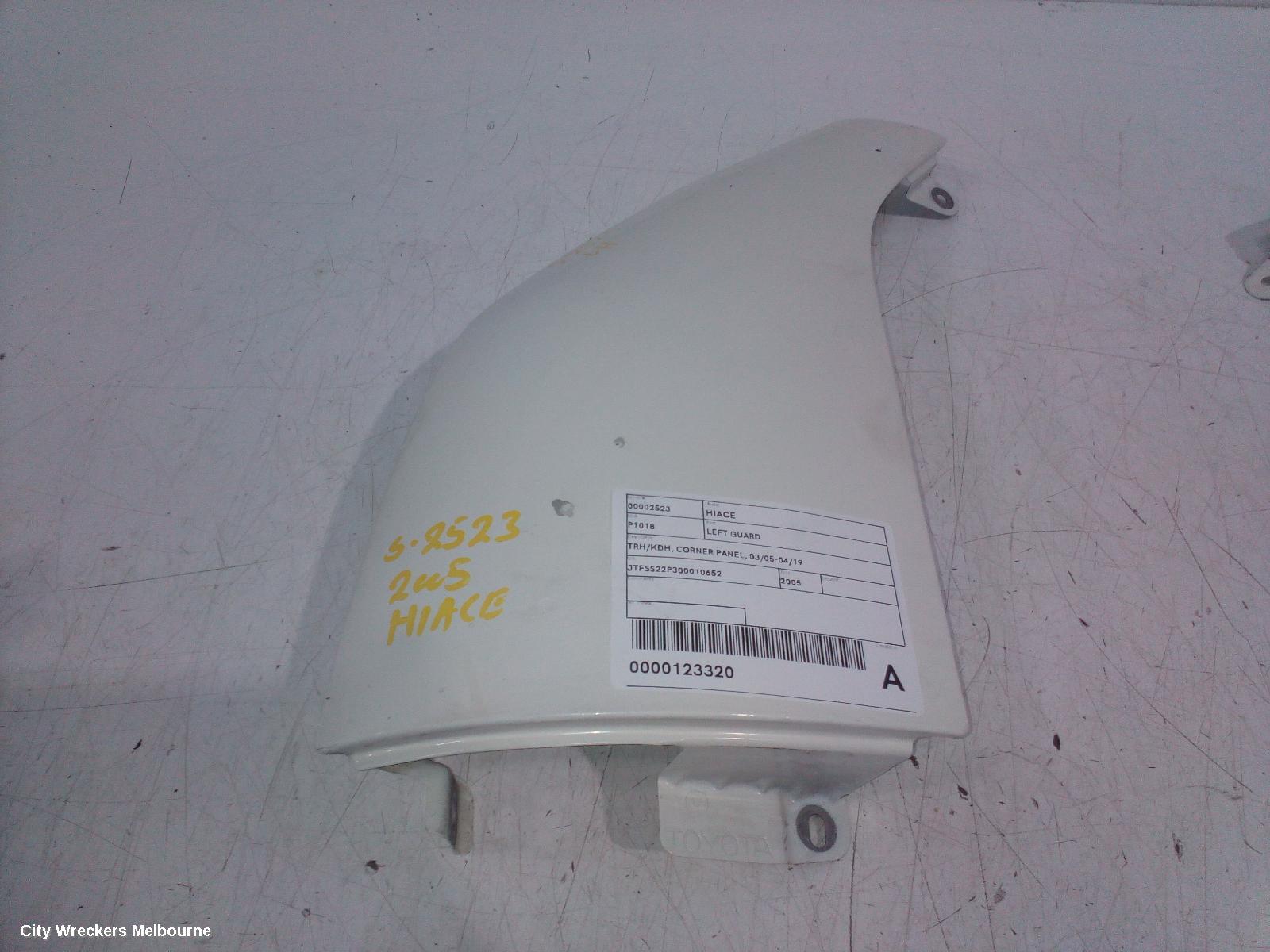 TOYOTA HIACE LEFT GUARD, TRH/KDH, CORNER PANEL, 03/2005 - 04/2019 - Image 1