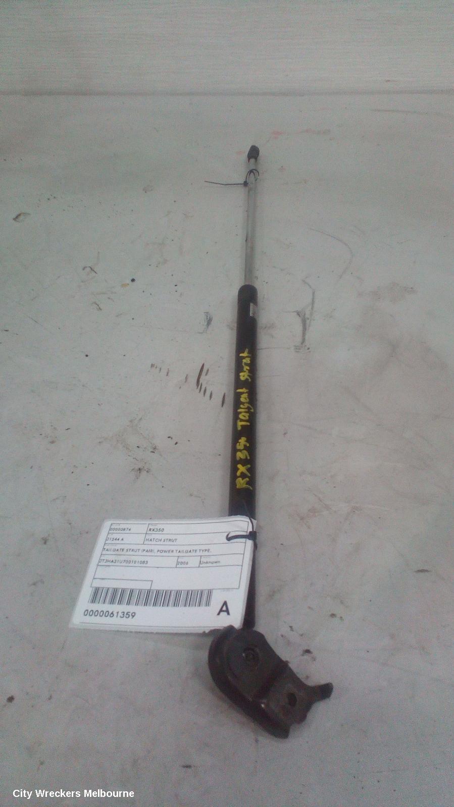 LEXUS RX SERIES HATCH STRUT, TAILGATE STRUT (PAIR), POWER TAILGATE TYPE, MCU3/GSU3/MHU3#, 04/2003 - 11/2008 - Image 1