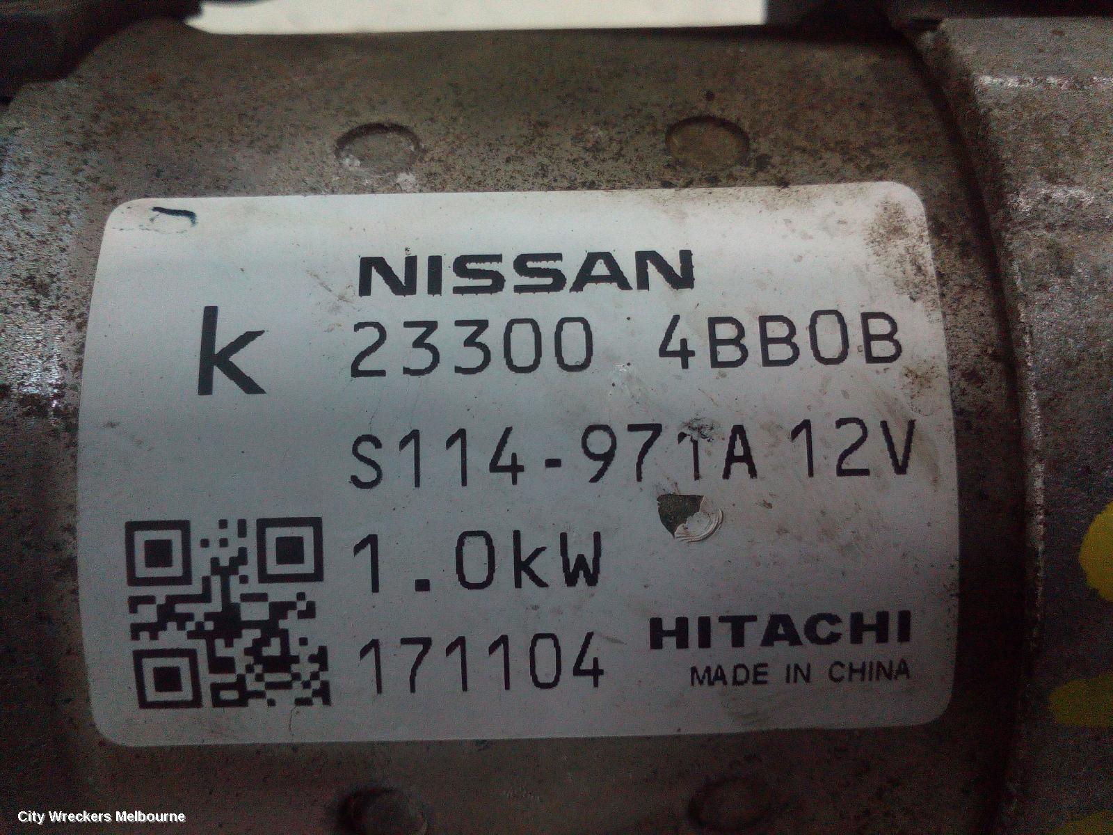 NISSAN QASHQAI STARTER, PETROL, 2.0, MR20, J11, 06/2014 - 07/2021 - Image 1