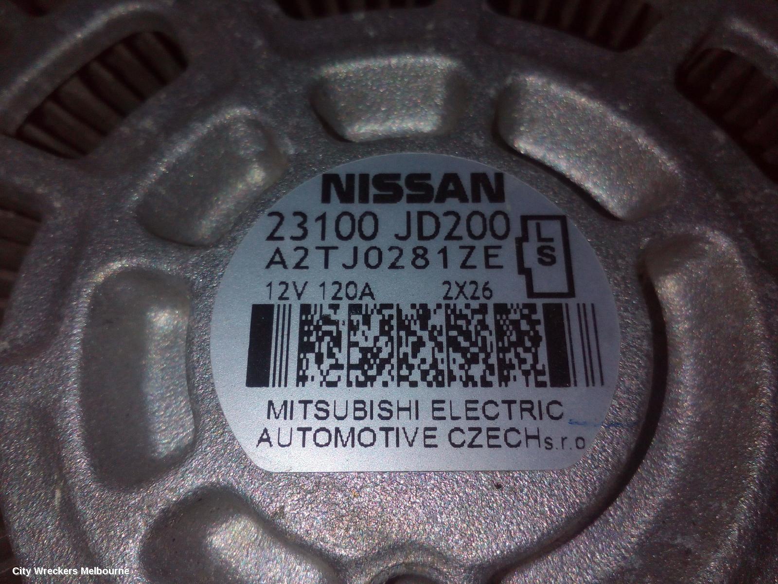 NISSAN DUALIS ALTERNATOR, PETROL, 2.0, MR20, J10, 10/2007 - 05/2014 - Image 2