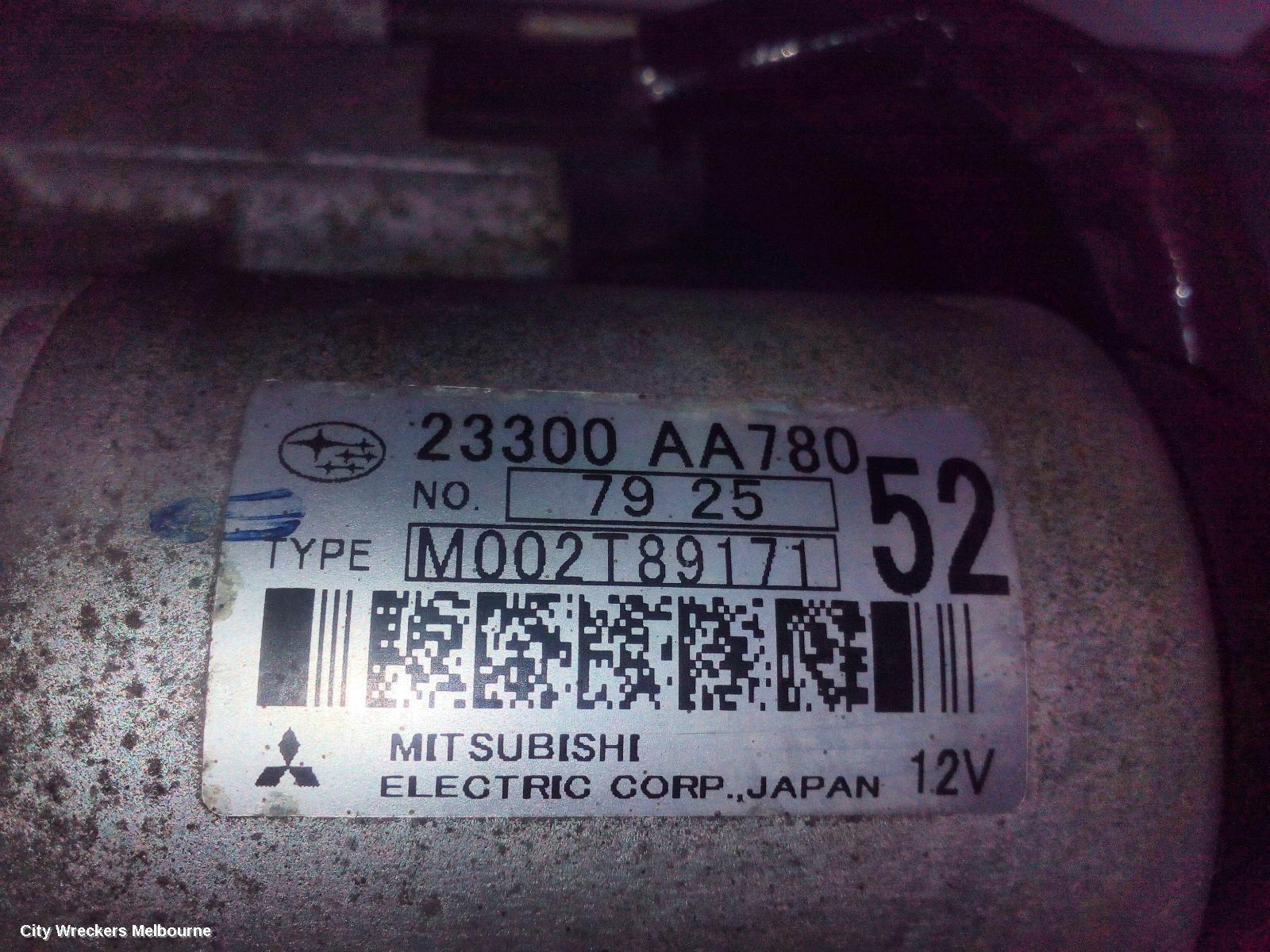 SUBARU OUTBACK STARTER, DIESEL, EE20, AUTO, CVT, 6 SPEED, 6TH GEN, 08/2014 - 12/2020 - Image 3