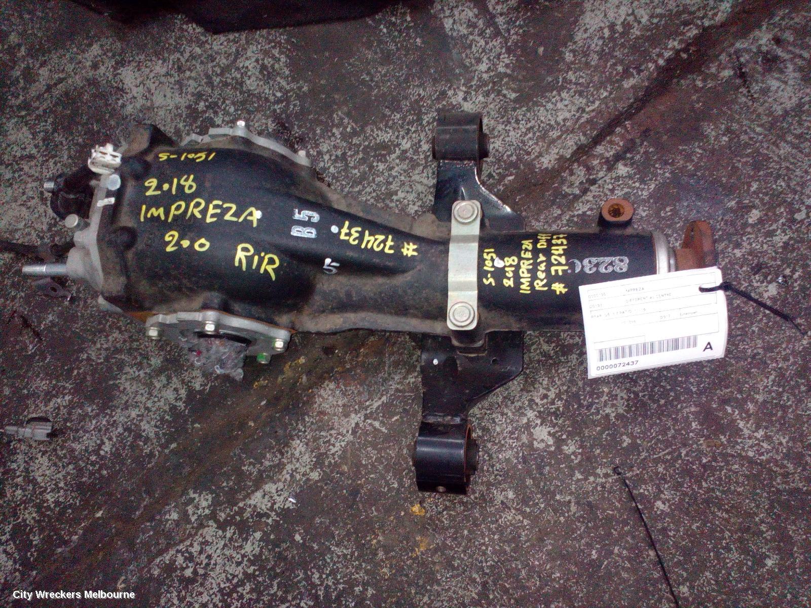 SUBARU IMPREZA DIFFERENTIAL CENTRE, REAR, G5, 3.7 RATIO, 11/2016 ONWARDS - Image 1