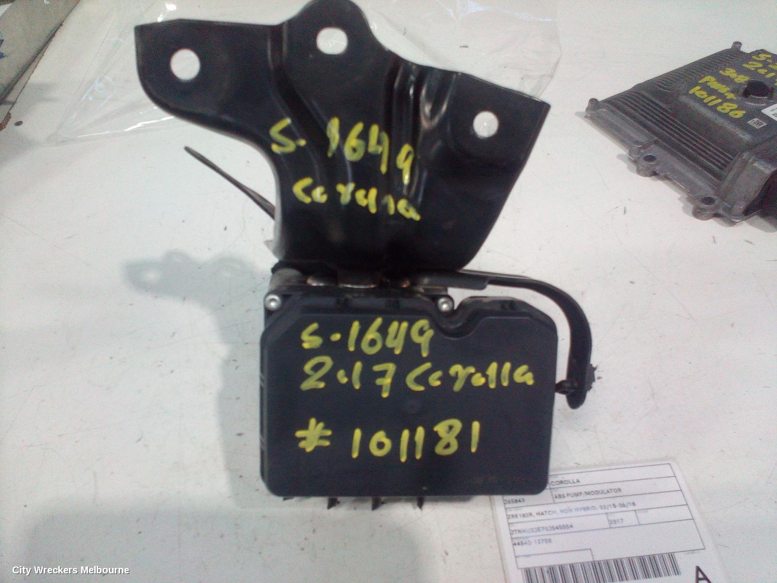 TOYOTA COROLLA ABS PUMP/MODULATOR, ZRE182R, HATCH, NON HYBRID, 03/2015 - 06/2018 - Image 1
