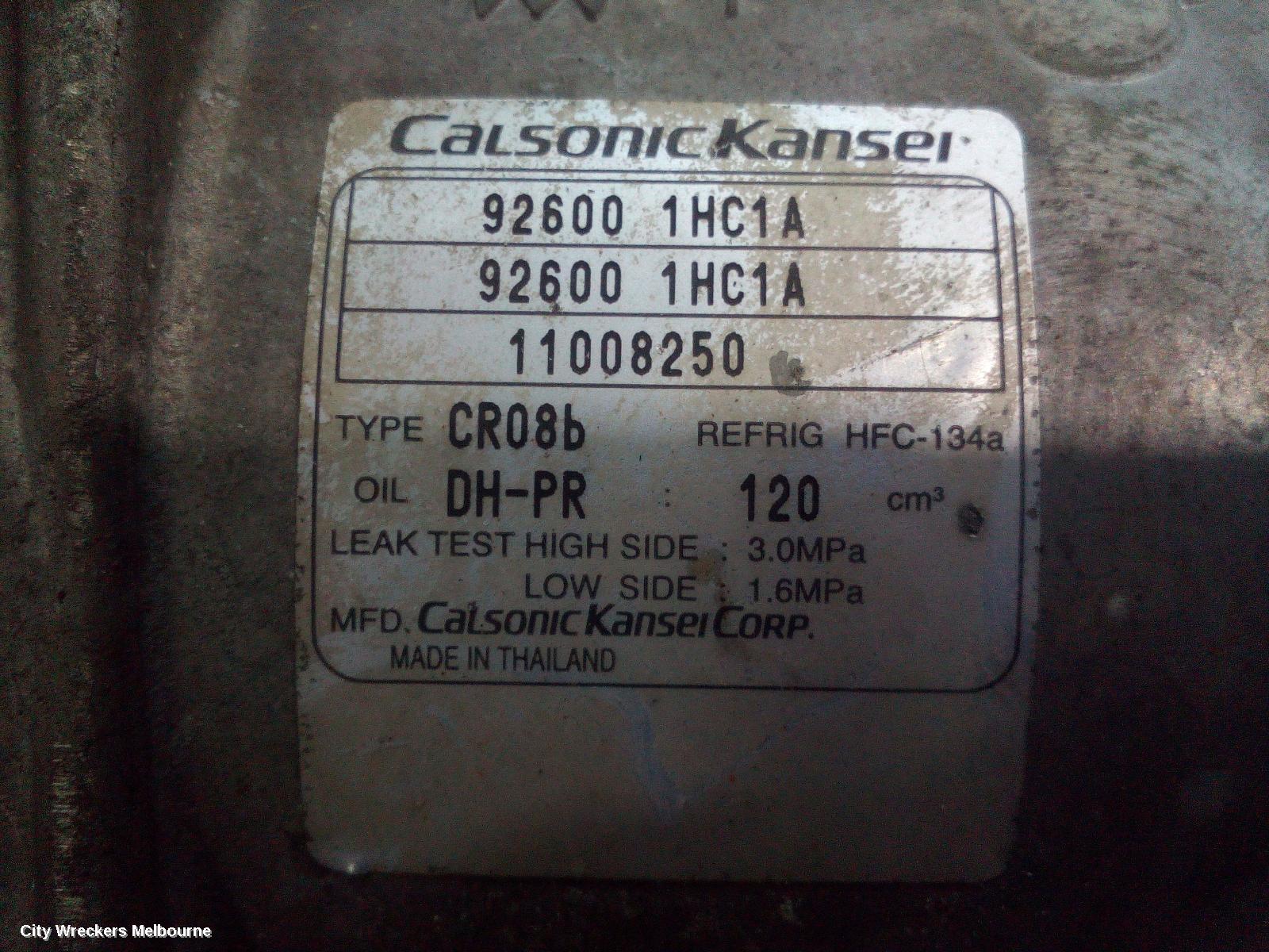 NISSAN MICRA A/C COMPRESSOR, K13, 1.2, PETROL, 10/2010 - 12/2016 - Image 3