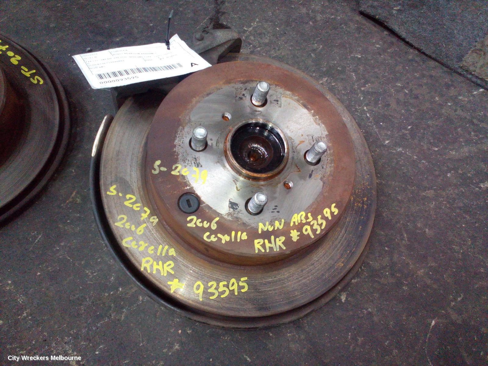 TOYOTA COROLLA RIGHT REAR HUB ASSEMBLY, ZZE122 (JAPAN-VIN JTD), NON ABS TYPE, 12/2001 - 06/2007 - Image 2