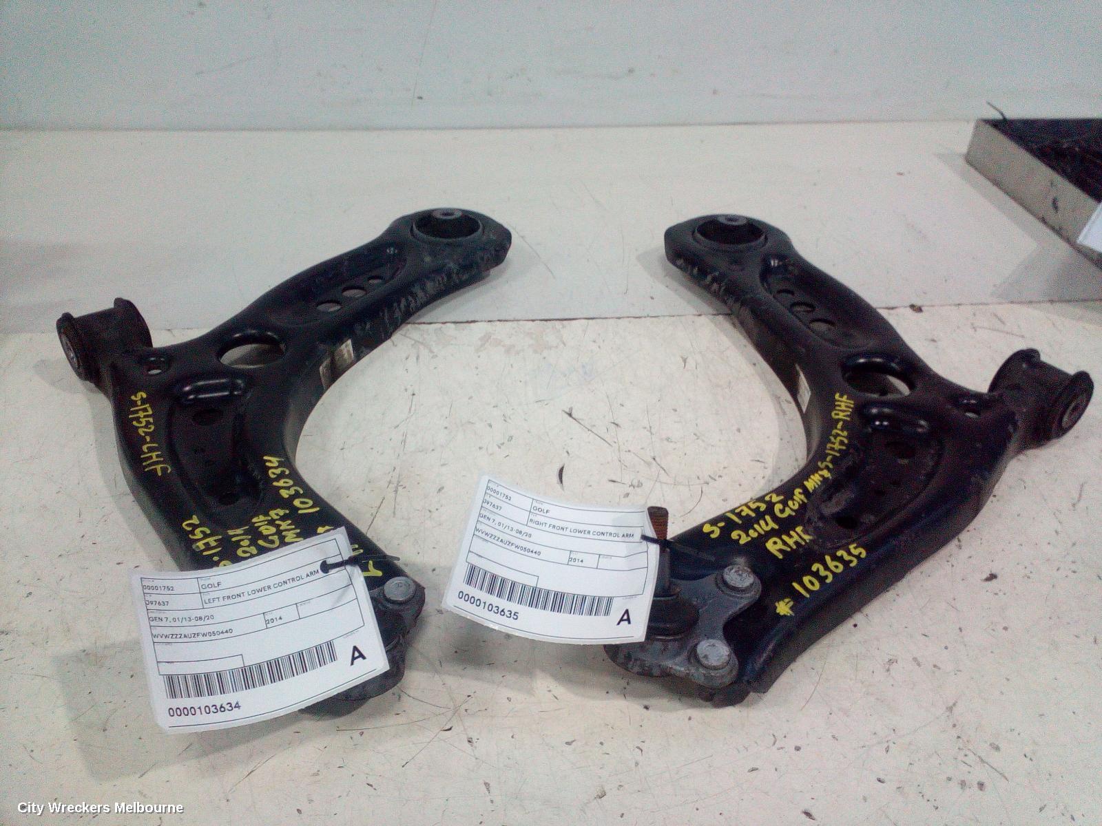 VOLKSWAGEN GOLF RIGHT FRONT LOWER CONTROL ARM, GEN 7, 12/2012 - 08/2020 - Image 3