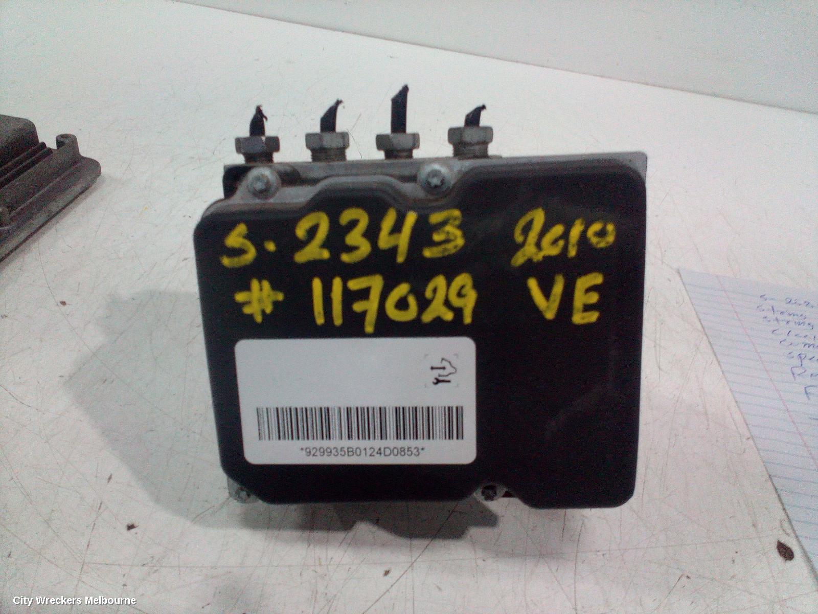HOLDEN COMMODORE ABS PUMP/MODULATOR, VE, NON TRACTION CONTROL TYPE, 08/2006 - 05/2013 - Image 1