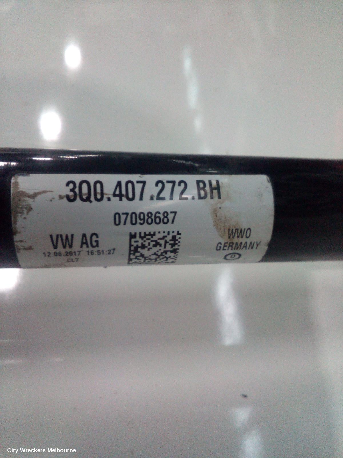 VOLKSWAGEN TIGUAN RIGHT DRIVESHAFT, FRONT, AWD, 162TSI, 5NA, 06/2016 ONWARDS - Image 3