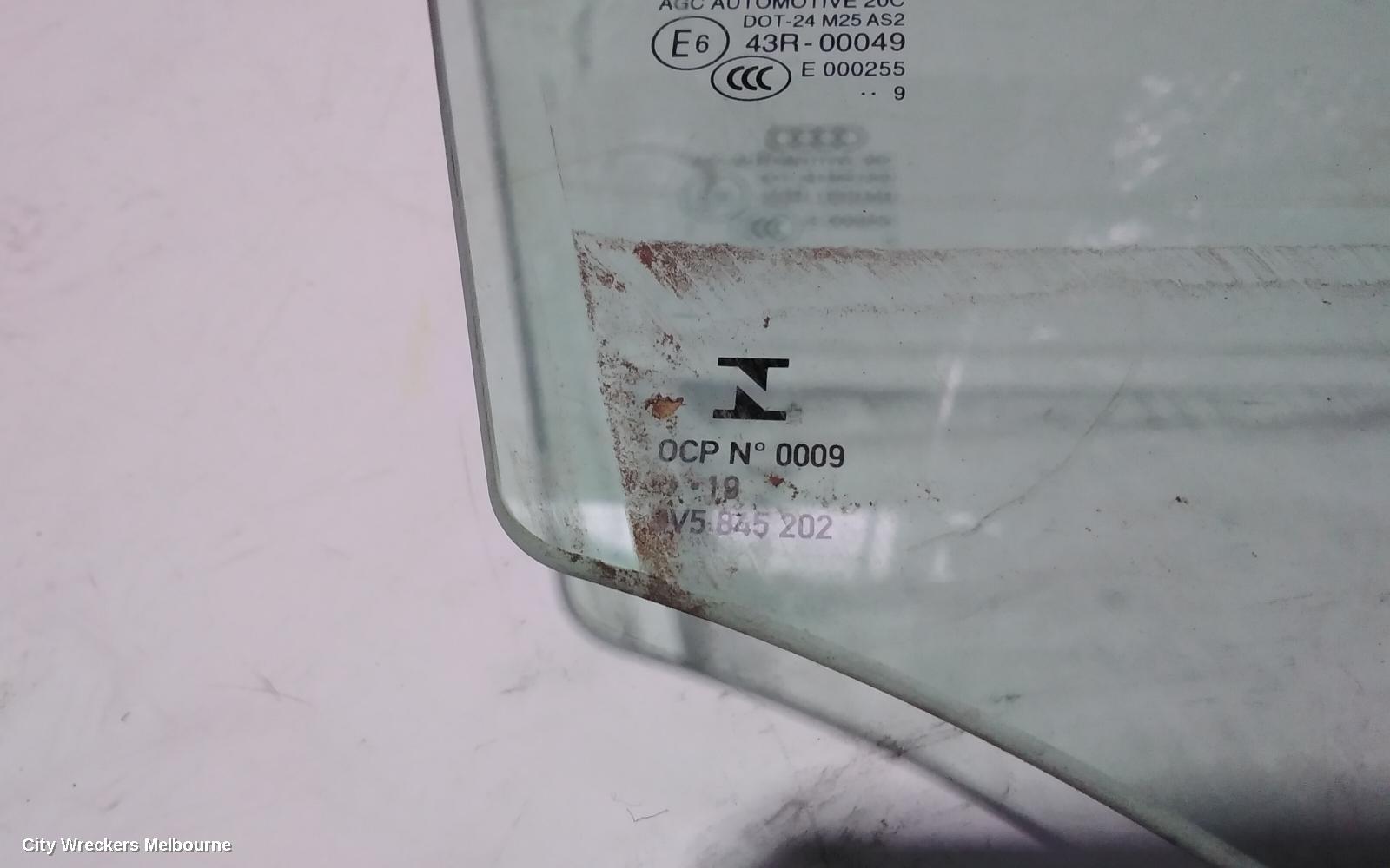 AUDI A3 RIGHT FRONT DOOR WINDOW, 8V, 4DR SEDAN, 10/2013 - 10/2020 - Image 3