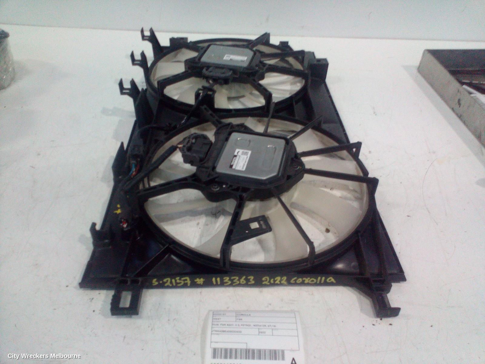 TOYOTA COROLLA FAN, DUAL FAN ASSY, 2.0, PETROL, MZEA12R, 07/2018 ONWARDS - Image 2