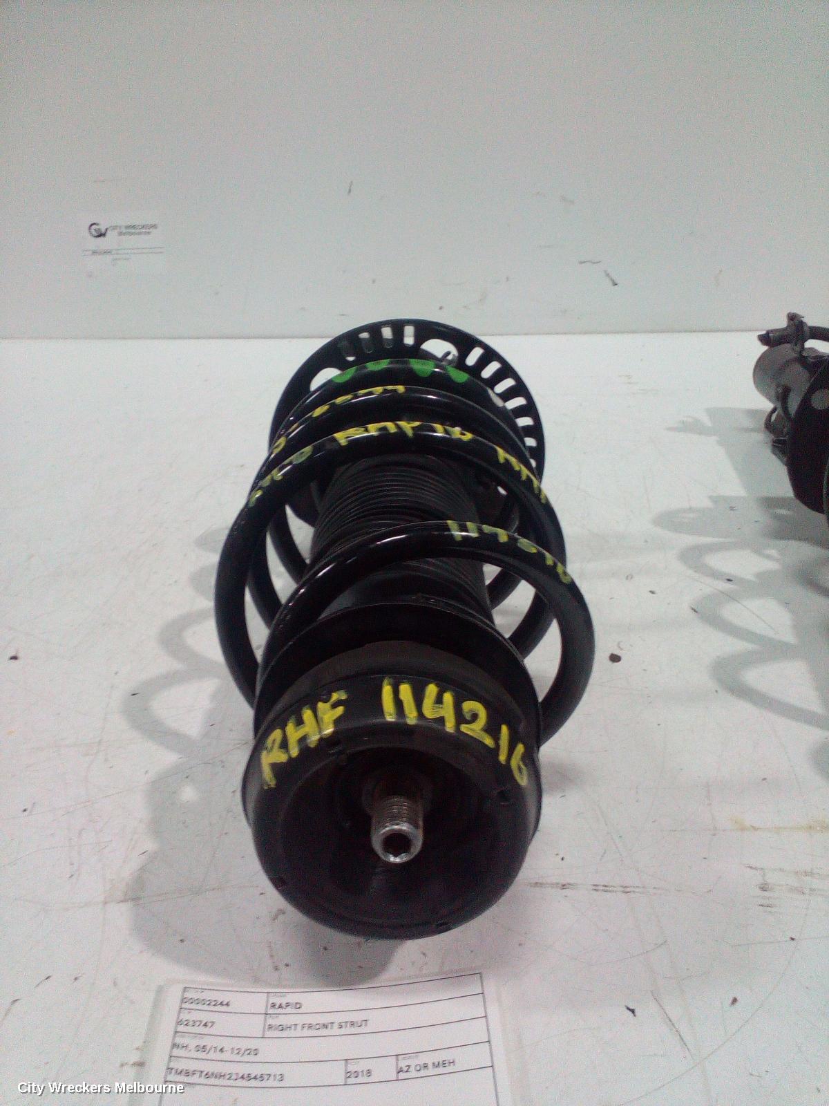 SKODA RAPID RIGHT FRONT STRUT, NH, 05/2014 - 12/2020 - Image 1