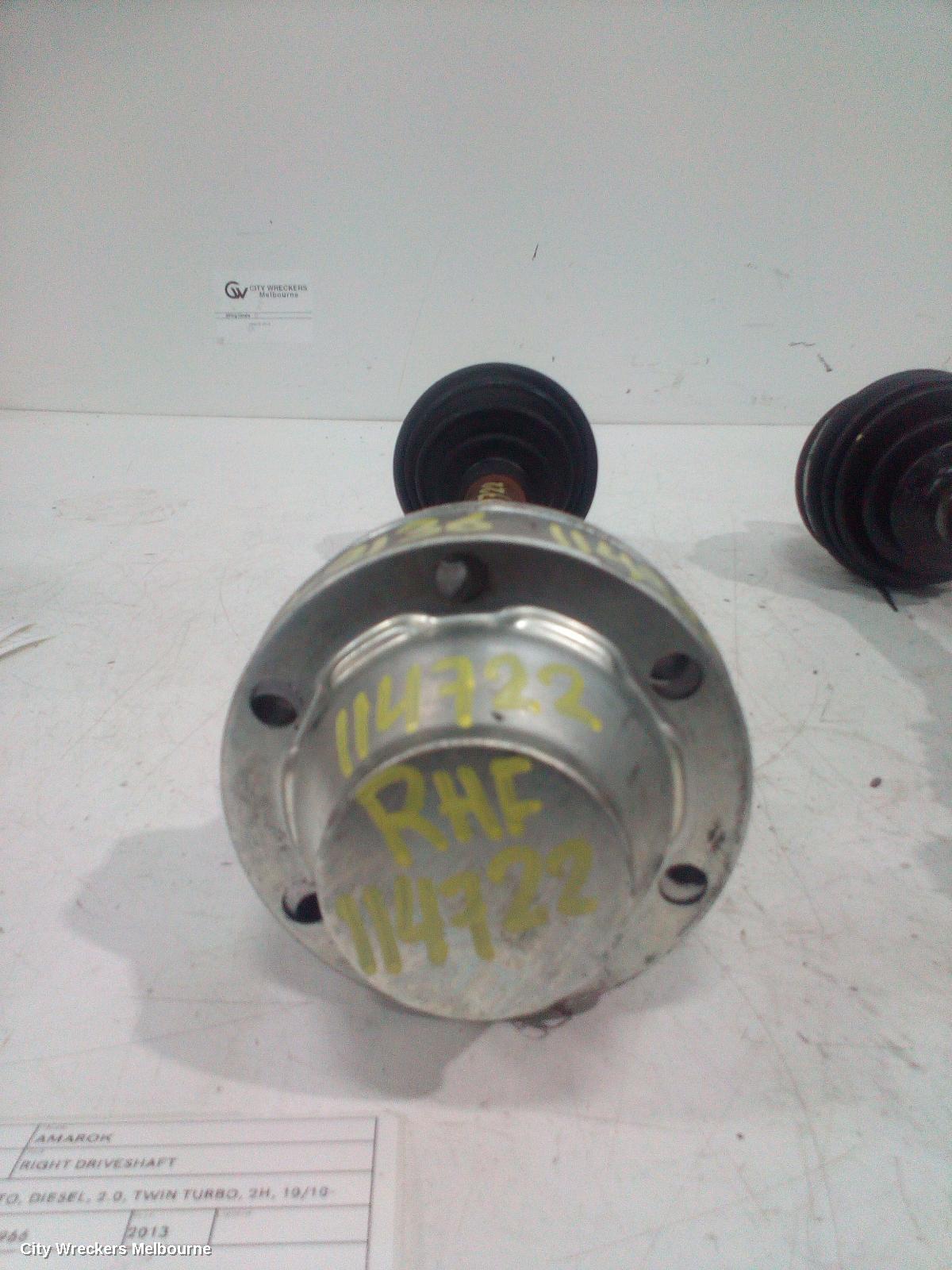 VOLKSWAGEN AMAROK RIGHT DRIVESHAFT, AWD, FRONT, AUTO, DIESEL, 2.0, TWIN TURBO, 2H, 10/2010 - 09/2022 - Image 1