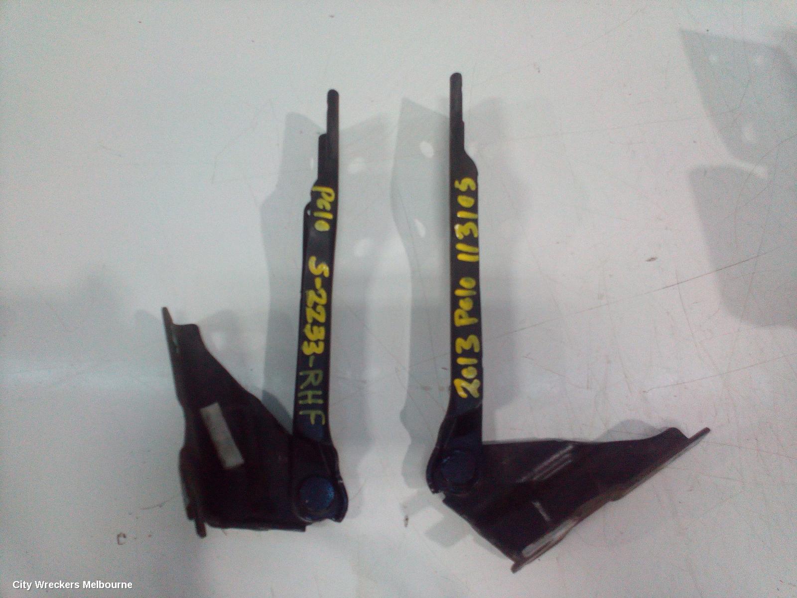 VOLKSWAGEN POLO BONNET HINGE/STRUT, HINGES (PAIR), 6R, 05/2010 - 09/2017 - Image 2