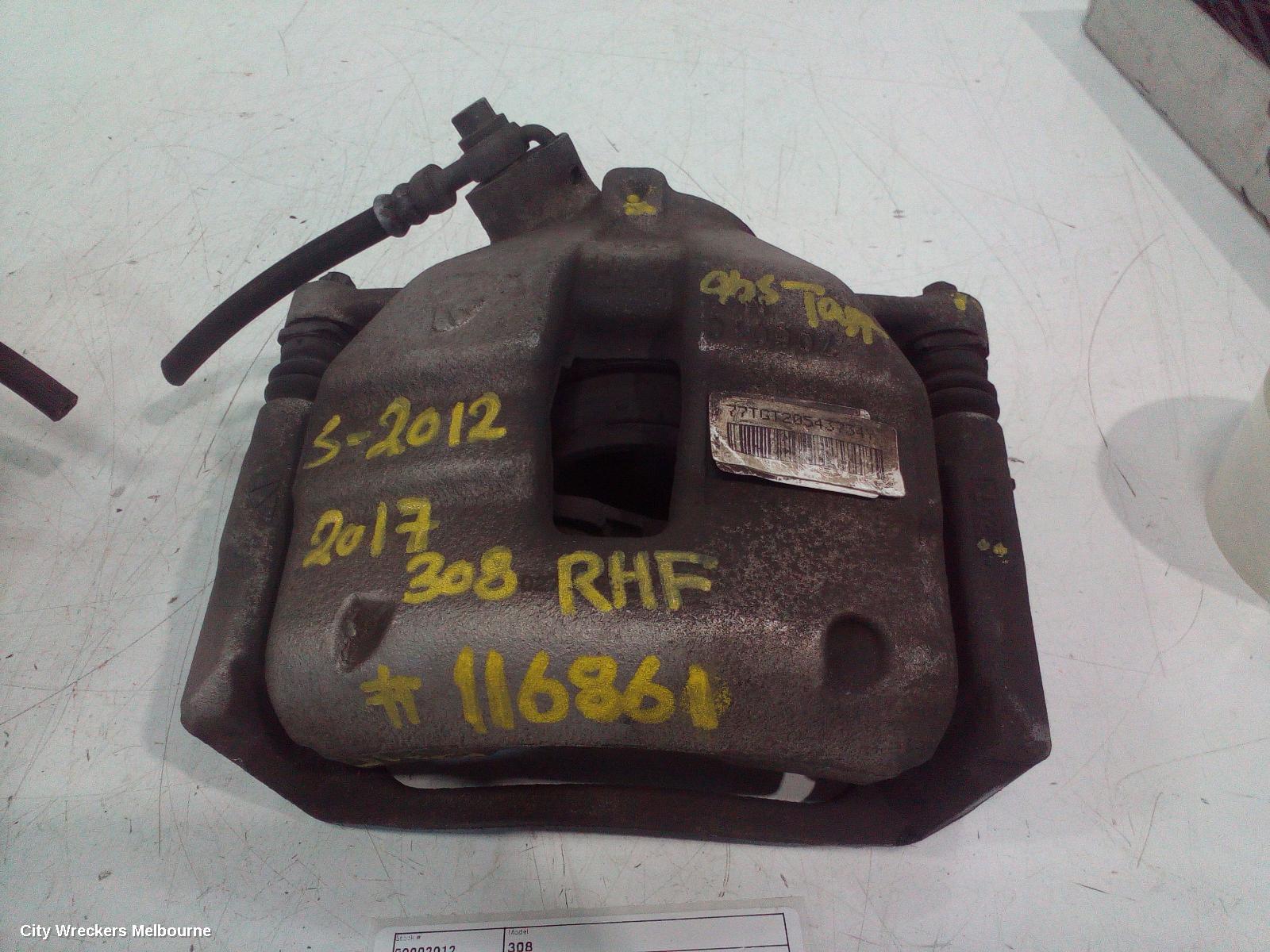 PEUGEOT 308 CALIPER, RH FRONT, T9, HATCH, 10/2014 - 01/2021 - Image 1