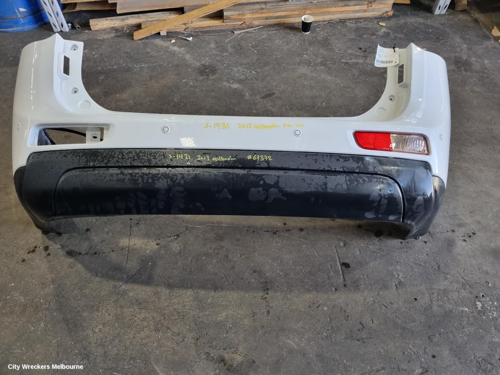 MITSUBISHI OUTLANDER REAR BUMPER, ZJ, 10/2012 - 02/2014 - Image 2