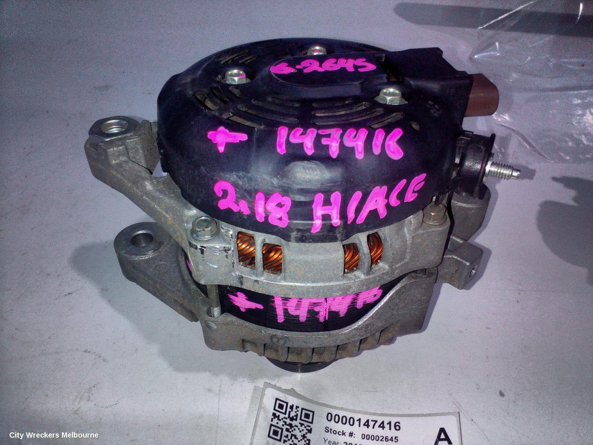 TOYOTA HIACE ALTERNATOR, PETROL, 2.7, 2TR-FE, 1 PIN TYPE, TRH, 03/2015 - 04/2019 - Image 1