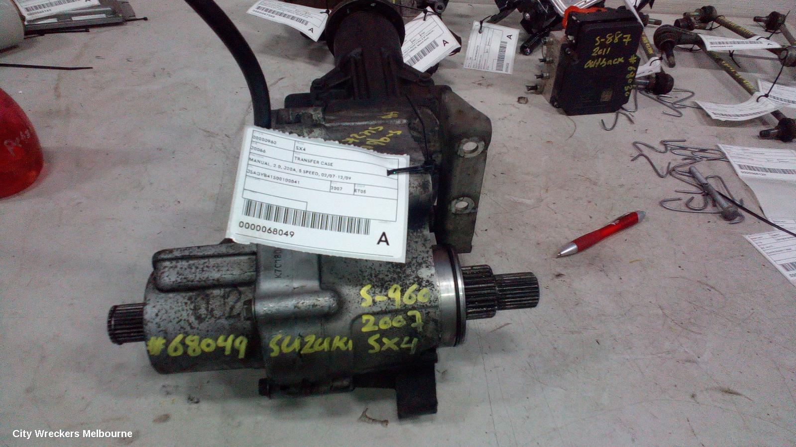 SUZUKI SX4 TRANSFER CASE, MANUAL, 2.0, J20A, 5 SPEED, 02/2007 - 12/2009 - Image 1
