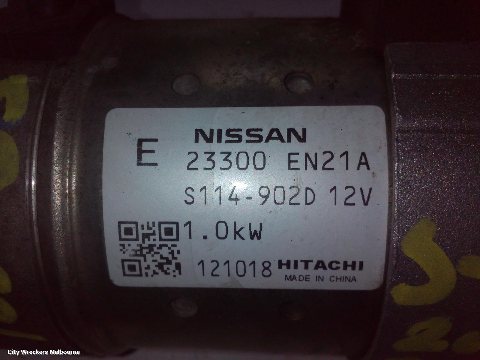 NISSAN PULSAR STARTER, PETROL, 1.8, MRA8DE, B17/C12, 12/2012 - 12/2017 - Image 2