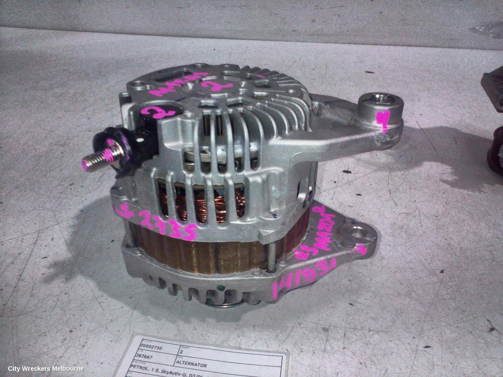 MAZDA 2 ALTERNATOR, PETROL, 1.5, SKYACTIV-G, DJ/DL, 11/2019 ONWARDS - Image 1
