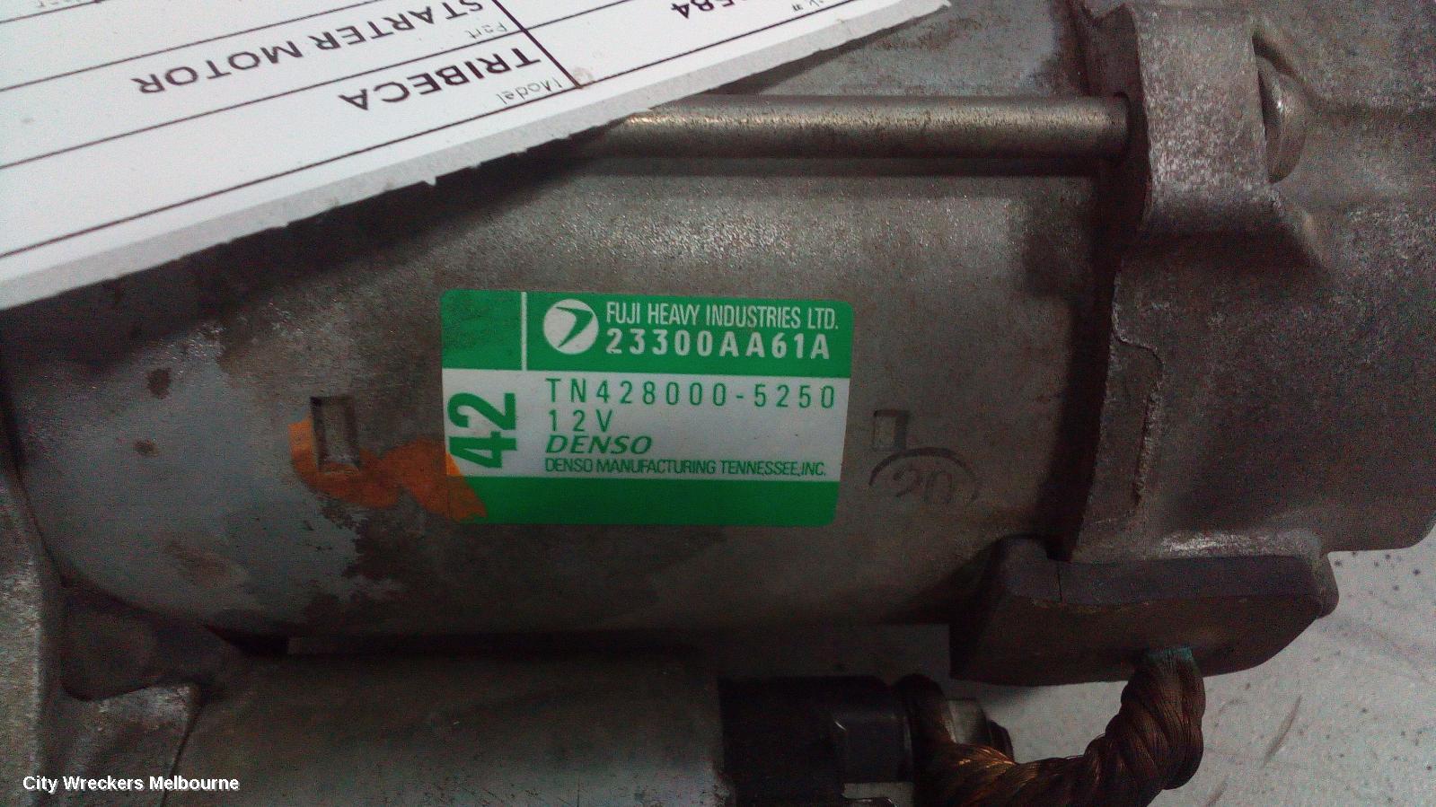 SUBARU TRIBECA STARTER, 3.6, EZ36, B9, 12/2007 - 01/2014 - Image 1