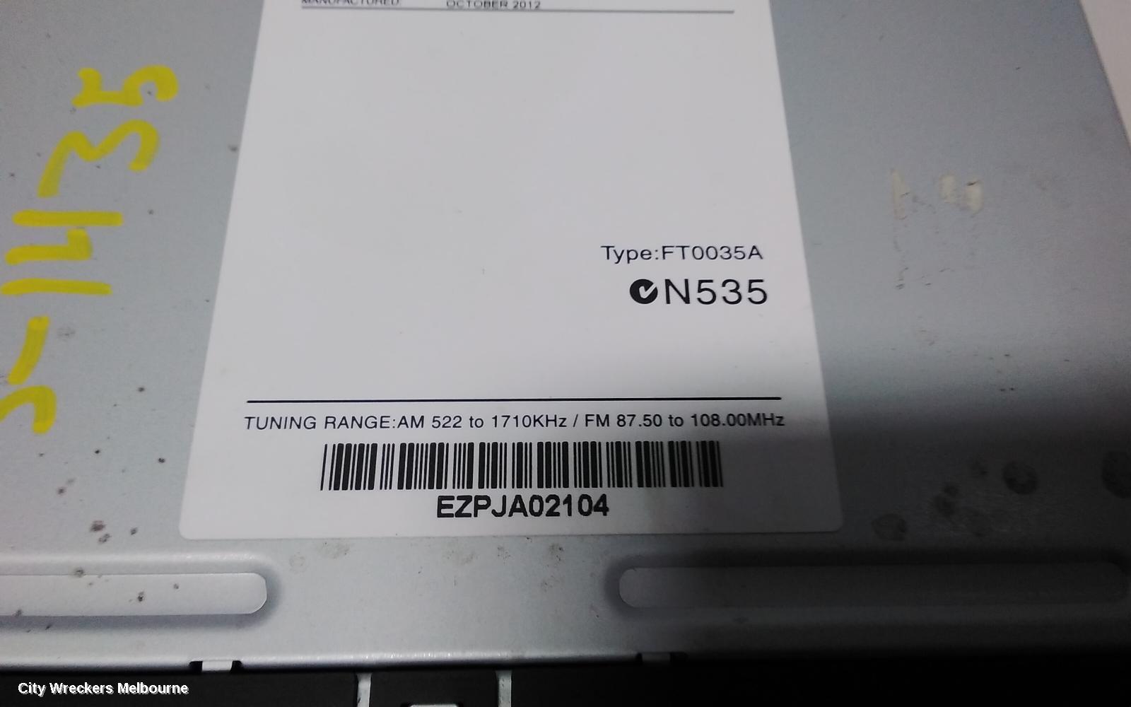 TOYOTA COROLLA RADIO/CD/DVD/SAT/TV, SINGLE DISC W/ USB & BLUETOOTH, ZRE152/20153R, 03/2007 - 10/2013 - Image 3