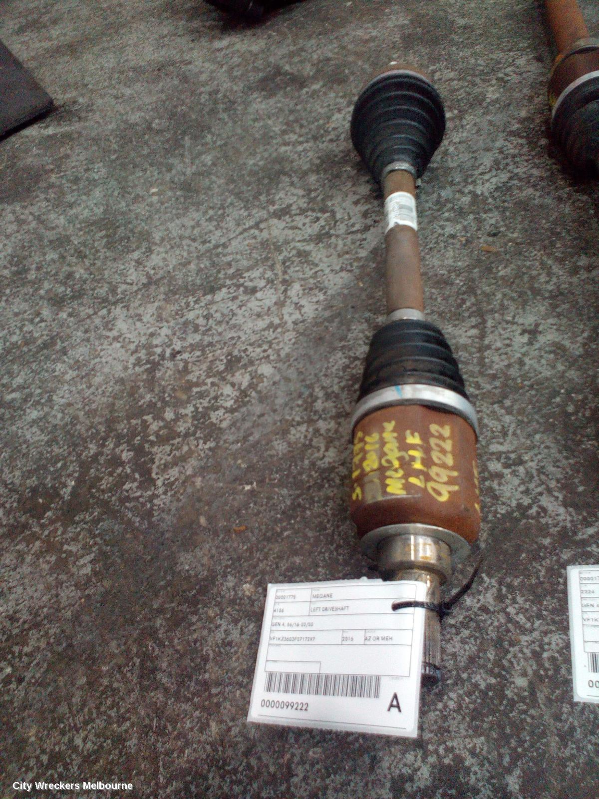 RENAULT MEGANE LEFT DRIVESHAFT, GEN 4, 06/2016 - 02/2020 - Image 1