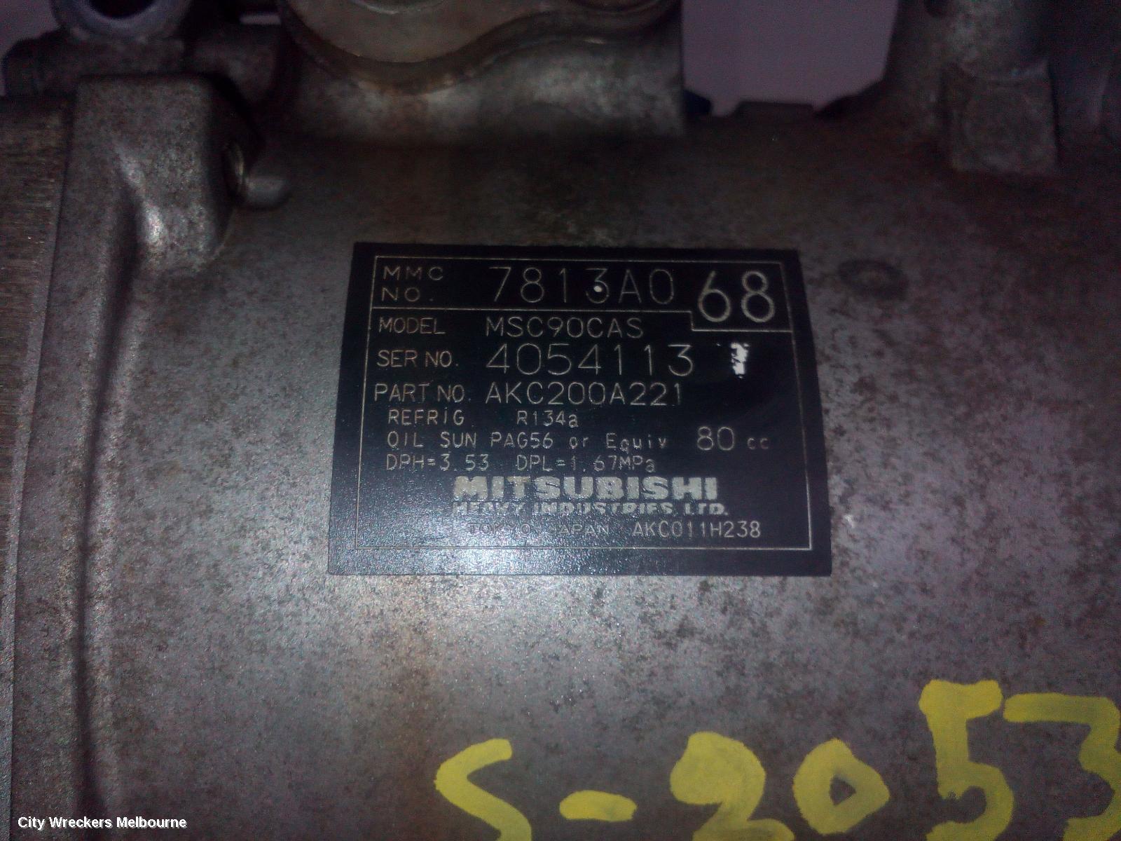 MITSUBISHI OUTLANDER A/C COMPRESSOR, ZG, 2.4, 11/2006 - 06/2008 - Image 2