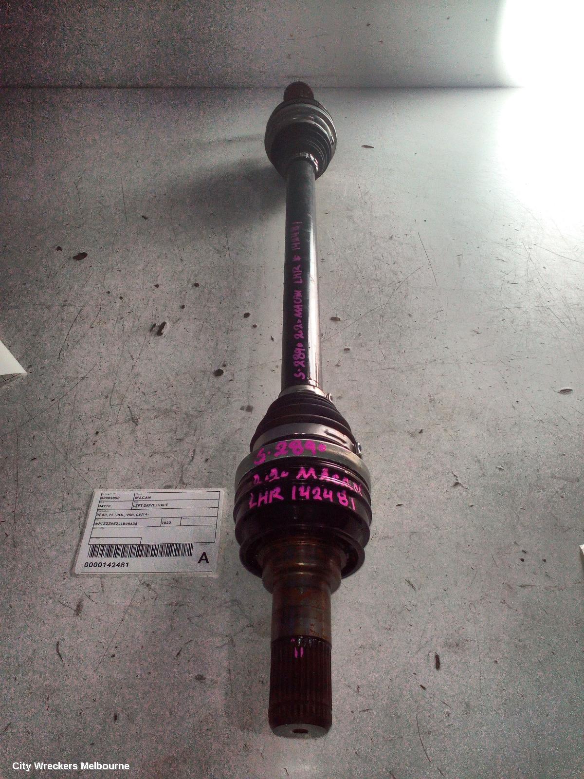 PORSCHE MACAN LEFT DRIVESHAFT, REAR, PETROL, 95B, 06/2014 ONWARDS - Image 1