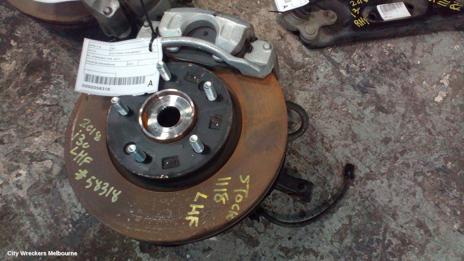 HYUNDAI I30 LEFT FRONT HUB ASSEMBLY, PD, HATCH (S.KOREA VIN KMHH), STANDARD TYPE, 03/2017 ONWARDS - Image 1