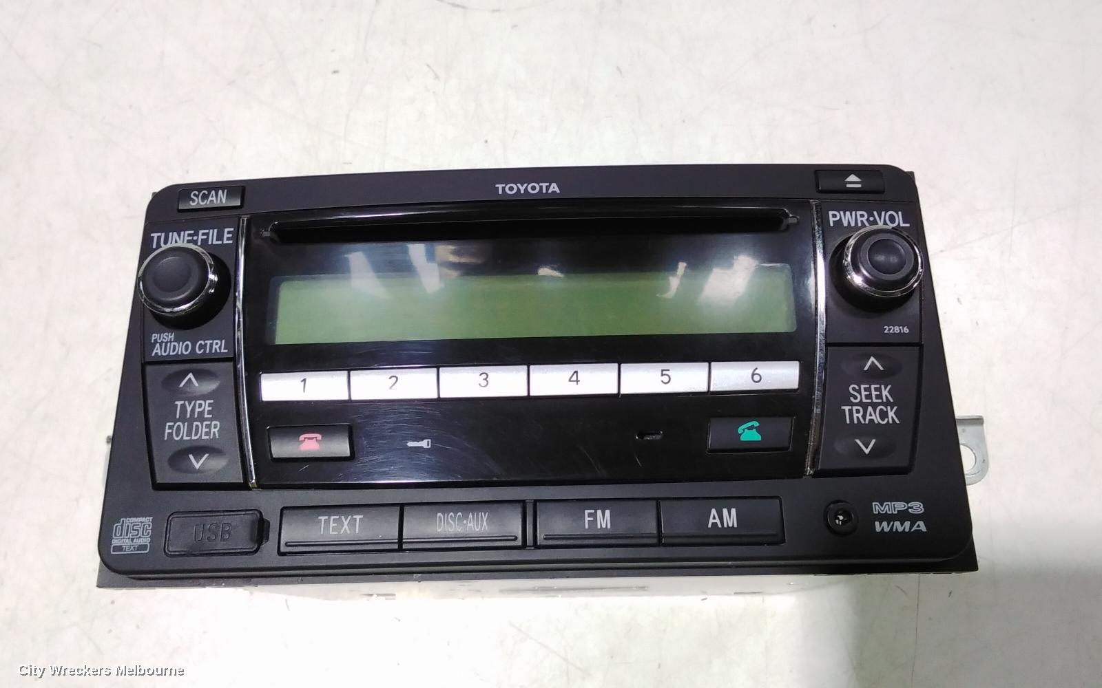 TOYOTA COROLLA RADIO/CD/DVD/SAT/TV, RADIO/CD PLAYER, ZRE152/20153R, BLACK BUTTON, 03/2007 - 10/2013 - Image 3