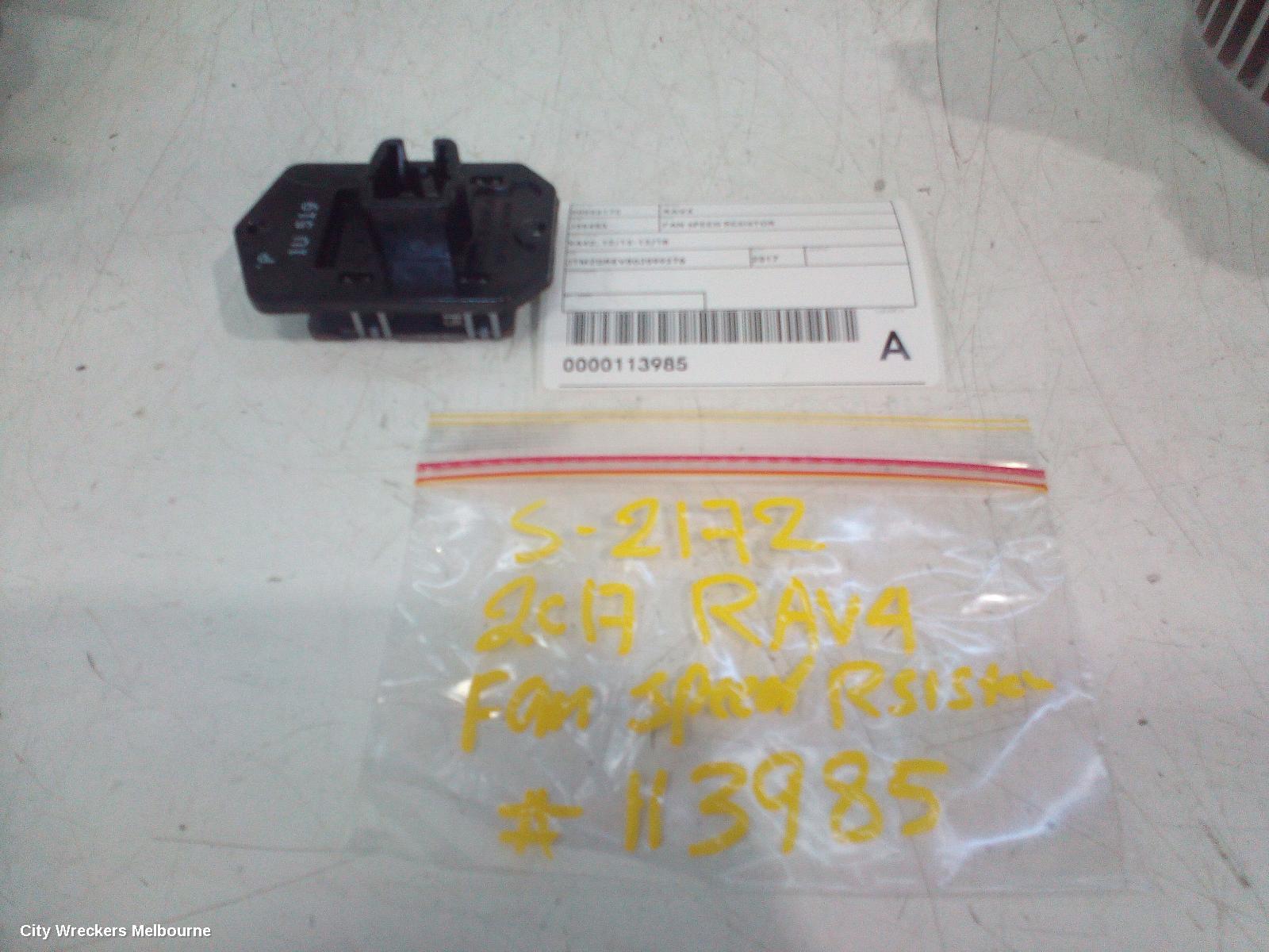 TOYOTA RAV4 FAN SPEED RESISTOR, XA40, 12/2012 - 12/2018 - Image 1