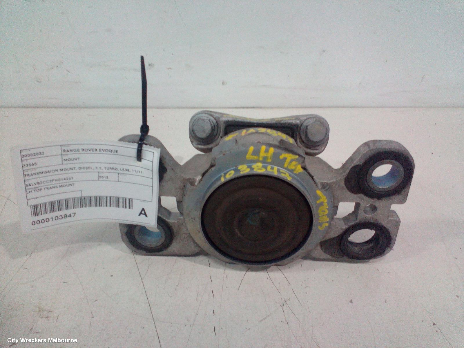 LAND ROVER RANGEROVER EVOQUE MOUNT, TRANSMISSION MOUNT, DIESEL, 2.2, TURBO, L538, 11/2011 - 08/2015 - Image 1