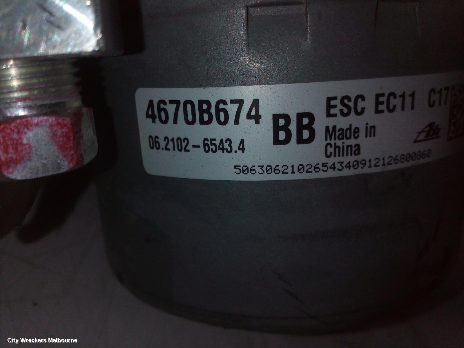 MITSUBISHI ASX ABS PUMP/MODULATOR, XA-XD, P/N 4670B674, 05/2010 ONWARDS - Image 3